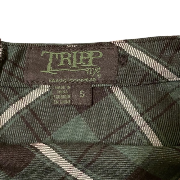 Tripp Green Plaid Micro Mini Size Small - Picture 6 of 6